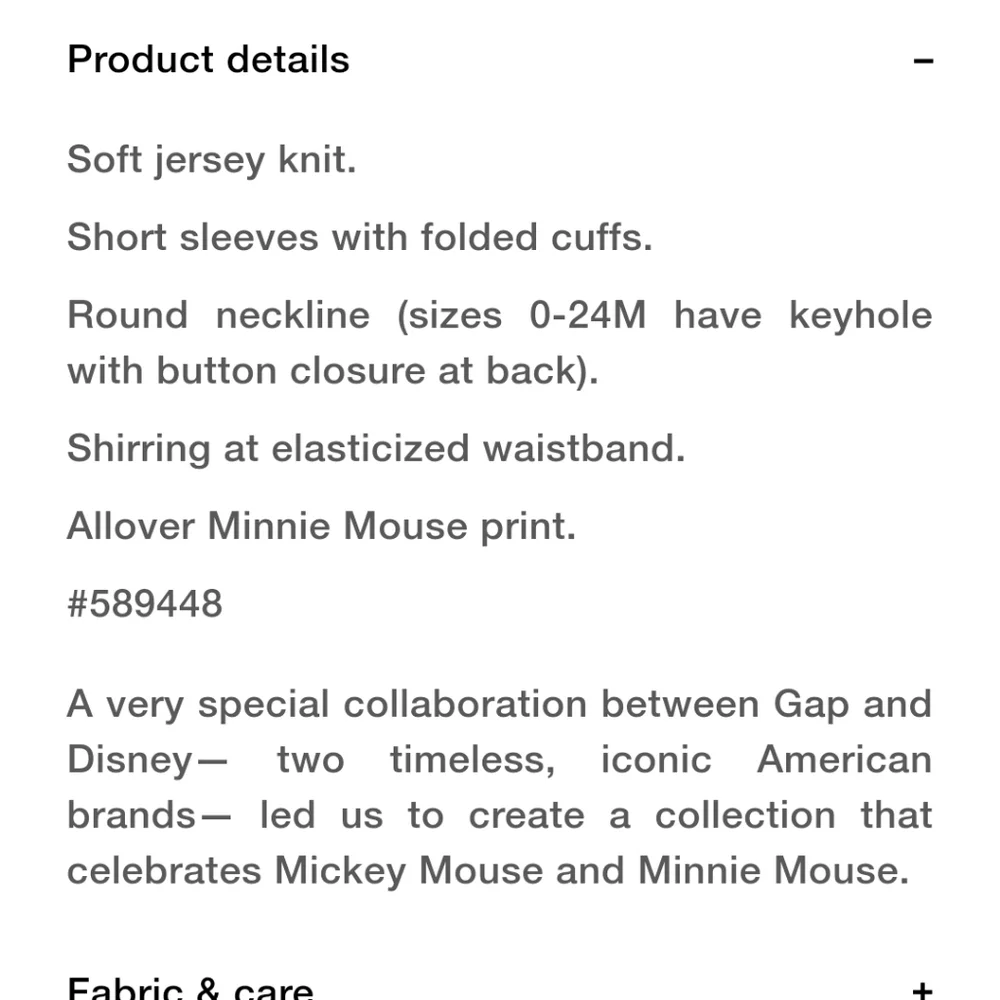 Baby Gap disney minnie Dress-  4 Years